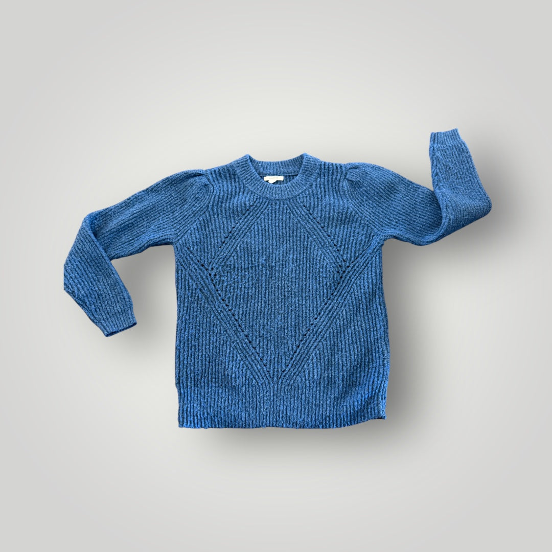 Marissa Blue Textured Knit Sweater Size Medium